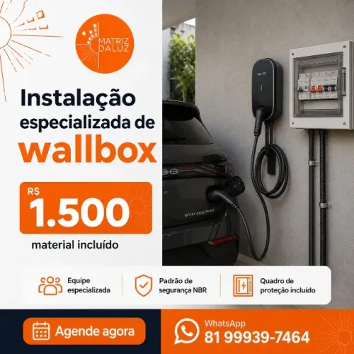 Instalação de Wallbox - carregador veicular