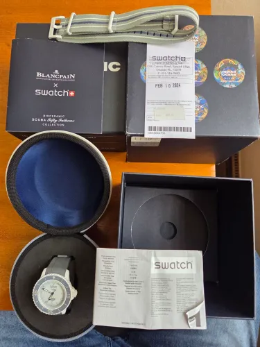 Relógio Blancpain x Swatch (Mod.Scuba) 2 Pulseiras,Conservação 10/10