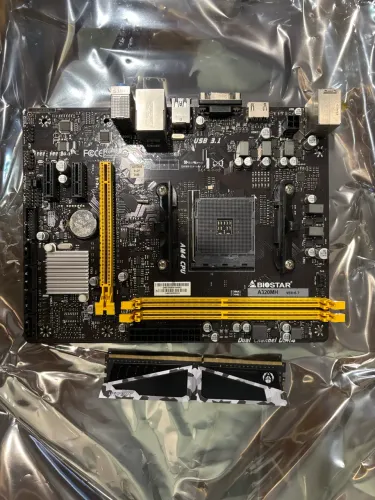 Placa Mãe Biostar A320MH + Memória RAM T-Force 2667mhz 8gb