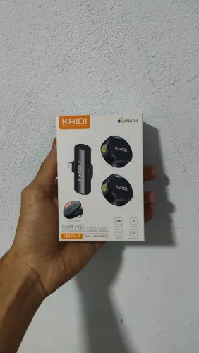 Microfone Sem Fio KAIDI KMF4-A Duplo - Lightning - iPhone