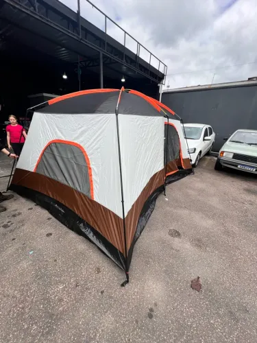 Barraca grande nova 4/3 pra até 12 pessoa dois ambientes