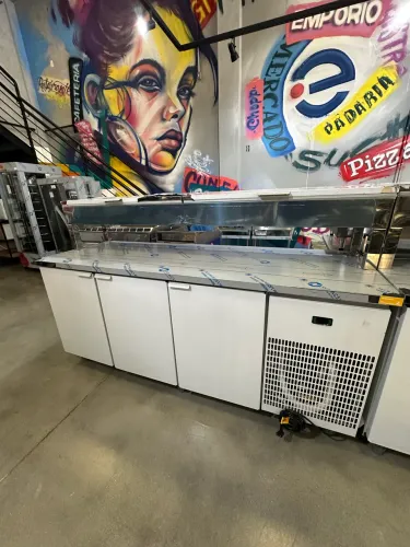 Balcão de serviço 2 metros c/condimentadora inox - refrimate
