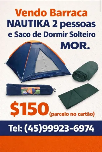 Barraca Náutika e Saco de Dormir Mor