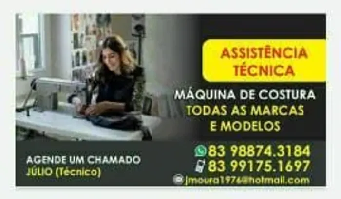 Serviço em concertos e manutenção de máquinas de costura