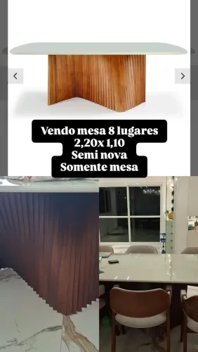 Vendo mesa 8 lugares seminovos nova