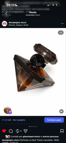 Perfume la nuit tresor Lancôme 30ml- cheio