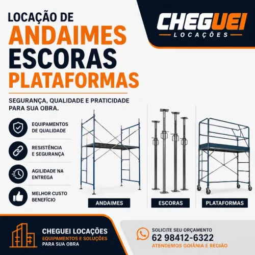 Locação Aluguel de Andaimes Plataformas e Escoras