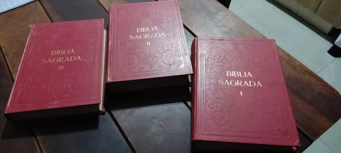 Bíblia Raríssima 1967 Pontifício Instituto Bíblico De Roma - 3 Volume - Edições Paulina