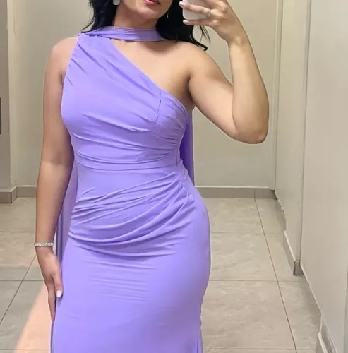 Vestido Longo Lavanda Festa Chiffon Tamanho P 