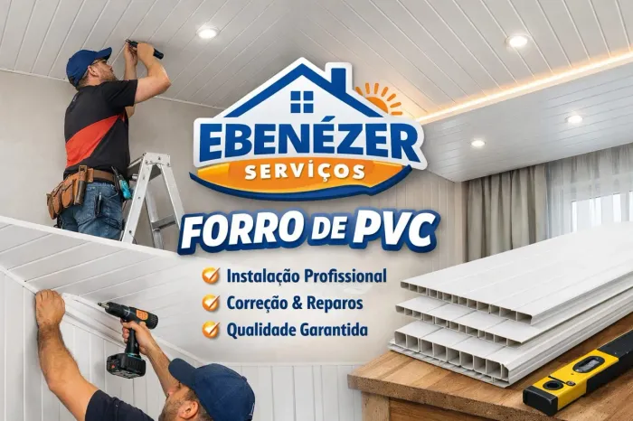 Instalação de forro de PVC