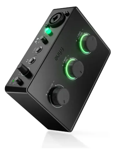 Interface De Gravação Áudio Fifine Sc1 Usb Xlr Com Controle De Ganho