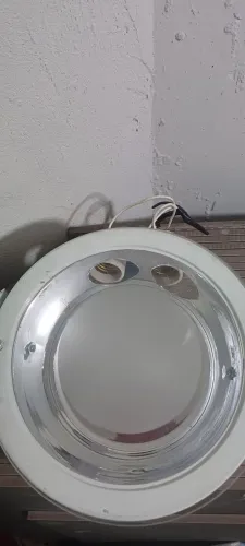 9 luminárias de embutir redonda branco