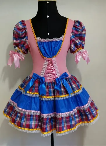 Vestido de festa junina infantil 