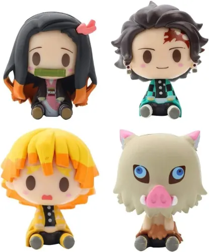 Mini Figures Demon Slayer Kimetsu no Yaiba Inosuke Zenitsu Tanjiro Nezuko