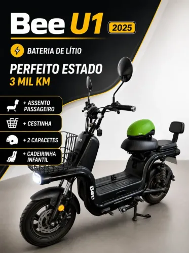 Bicicleta elétrica - Bee U1 - Lítio - Excelente estado