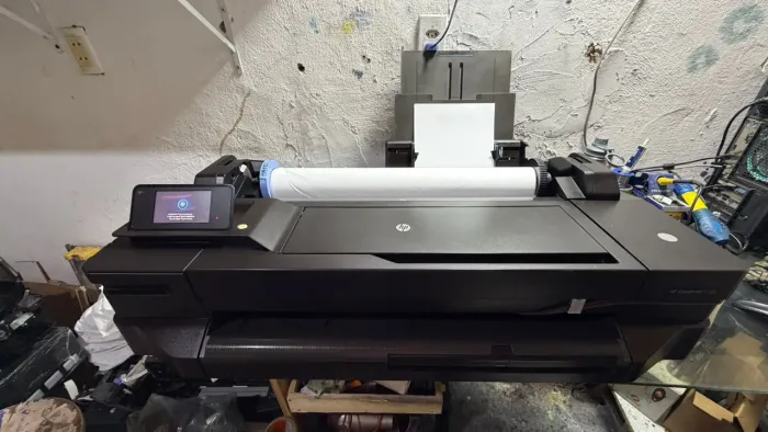 Impressora plotter hp T120 A1 61cm bulk instalado com tinta corante revisada com garantia 