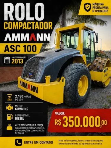 ROLO COMPACTADOR AMMANN ASC 100 - TOTALMENTE REVISADO