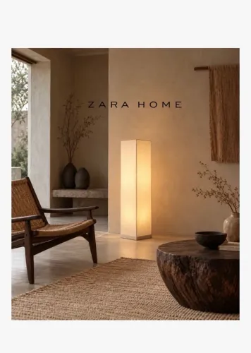 luminaria japonesa de chão zara home