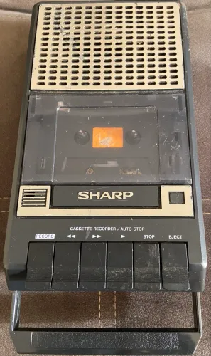 Gravador tape de mesa fita k7 SHARP DEFEITO 
