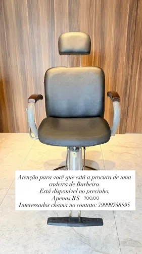 Vendo cadeira de barbeiro 600 reais