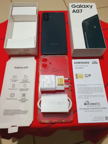 Novo zero com nota fiscal!!! SAMSUNG GALAXY A07 NA CAIXA COMPLETO 