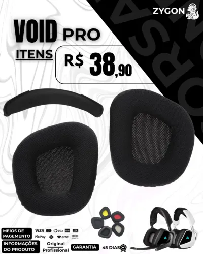 [NOVO] Espuma Para Headset Corsair Void Pro Elite e Outros Modelos - Garantia 45 Dias