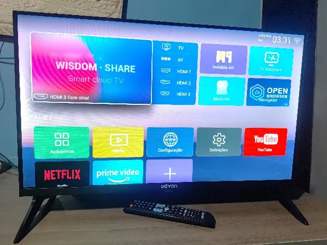 Smart TV Televisão Weyon 32 Polegadas Android Wi-Fi Bluetooth