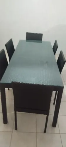 Mesa de fibra 6 lugares 