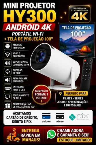Projetor Android com tela