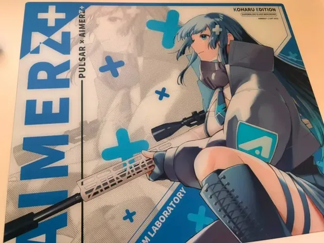 Mousepad de Vidro Superglide V2 - Koharu x Aimerz Edition (Limitado, 500 unidades globais)