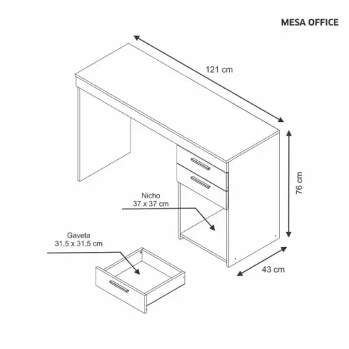 Promoção ! Mesa Escritorio 2 gavetas varias cores - Novo lacrado - Entrega Gratis