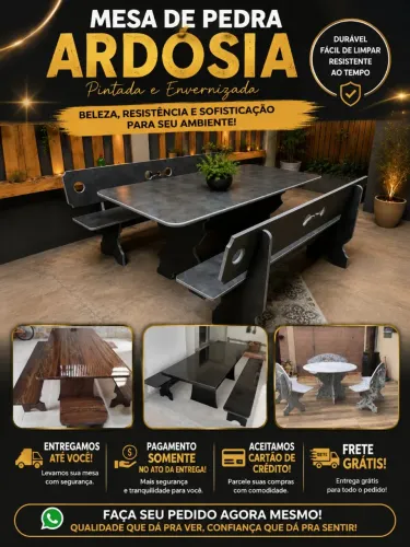 Mesa pedra de ardósia a partir de 590,00