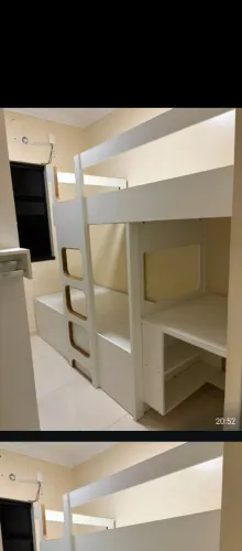 Cama beliche 2 andares planejado, tamanho para apartamentos rio bonito e rio verde.
