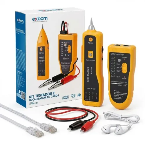 KIT TESTADOR E LOCALIZADOR DE CABOS CANETA SONORA PROFISSIONAL
