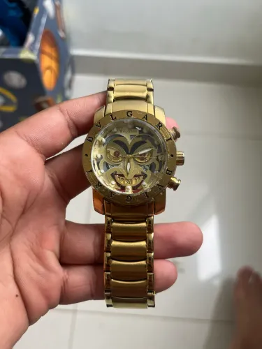 Relógio banhado a ouro BVLGARI edição especial coringa