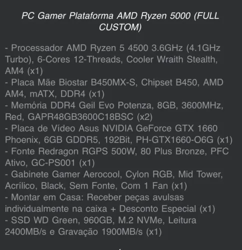 Vendo pc gamer 