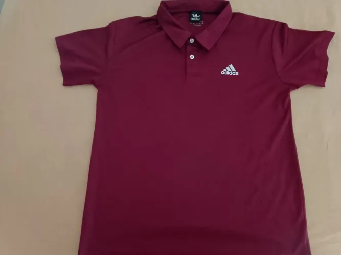 Camisa vermelha vinho, adidas