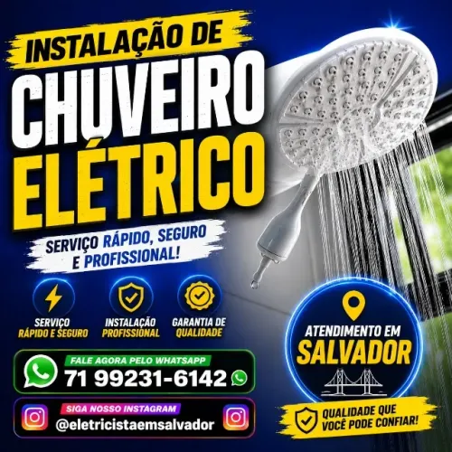Eletricista em Salvador - Instalação de Chuveiro Elétrico