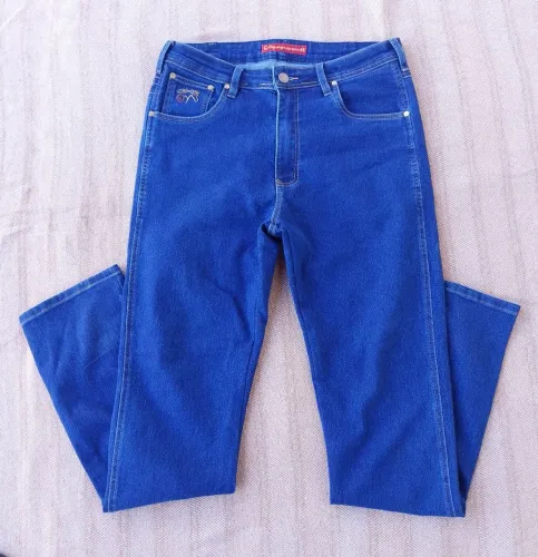 Calça jeans marca comprary wear cor azul número 46