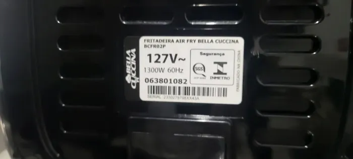 Air Fryer Fritadeira Eletrica Bella Cuccina 1300W