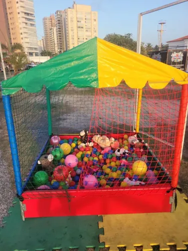 Pula-pula e casinha de bolinha 