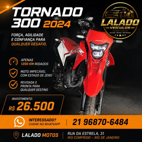     Honda Tornado 300 2024 | Apenas 1.200 km | Estado de Zero!