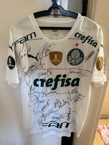 Camisa Palmeiras autografada elenco 