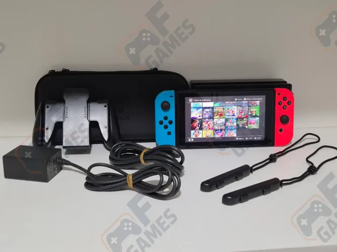 Nintendo Switch V1 Seminovo Desb + SD 256GB | Aceito Cartão!!!