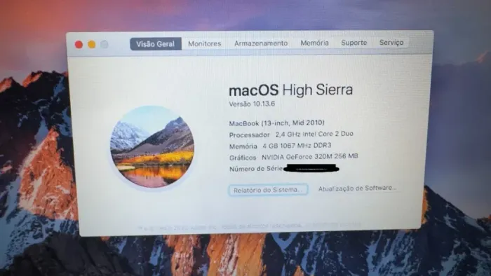 MacBook 13" Branco (Mid 2010) - SSD 240 GB + 4 GB de RAM - Turbinado e pronto para usar