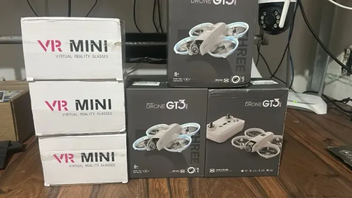 Mini Drone Gt3 Câmera Dupla Modo sem Cabeça FPV 360 Graus Manobras Hd Evita Obstáculos 1 B
