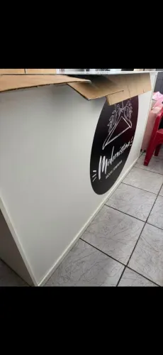 Balcao caixa com gaveta e chave 