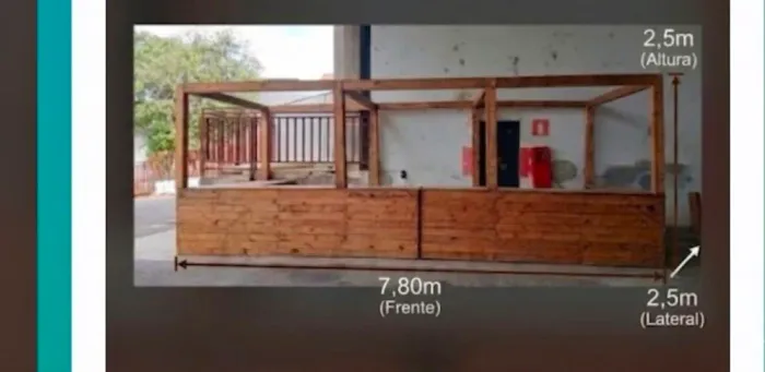 Estrutura para bar de rua