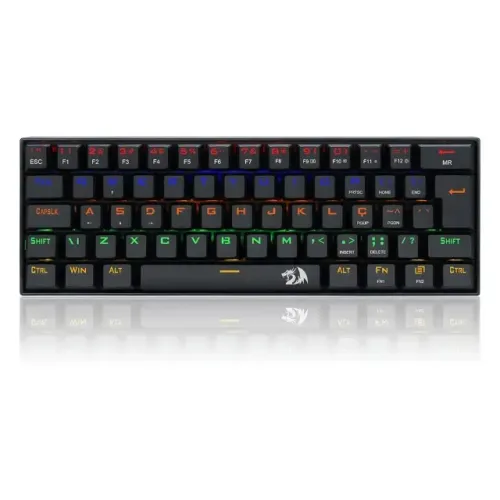 Teclado Mecânico Gamer | Redragon Lakshmi | Rainbow Brown | 60% | Switch | ABNT2 - Loja FH