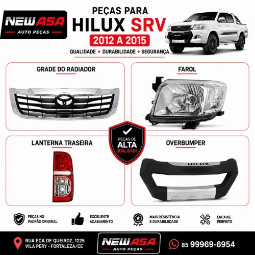 ASA DE URUBU - FAROL - LANTERNA - OVERBUMPER HILUX 12/14 SRV